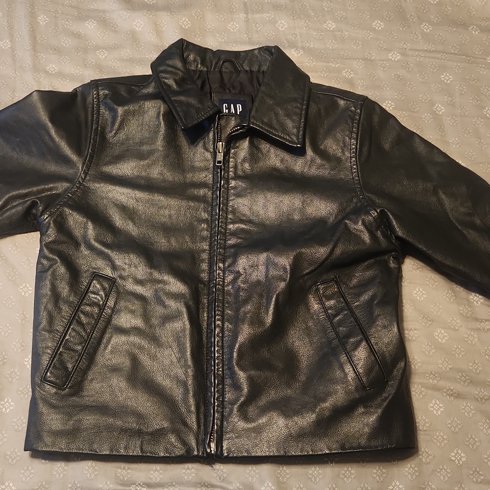 Boys size 4 Gap Leather Jacket